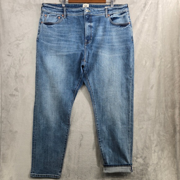 Flint‎ and Tinder Selvedge Denim Athletic Tapered Fit Mens Jeans Size 42x32